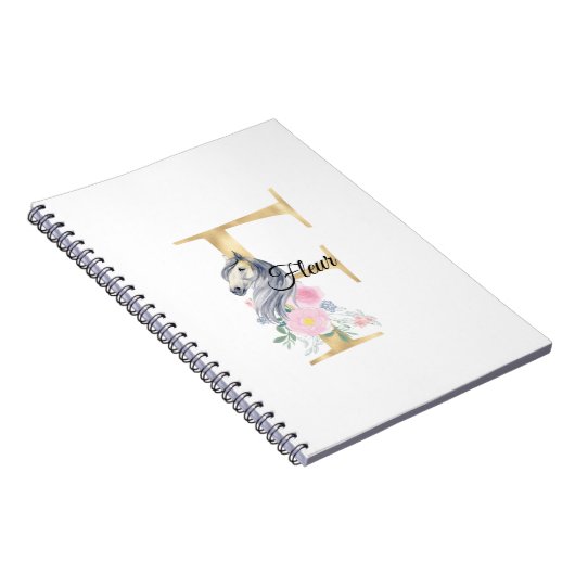 F-Buchstaben personalisierte Bezeichnung Monogramm Notizblock (Rechte Seite)