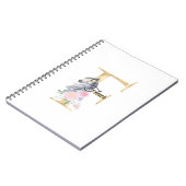 F-Buchstaben personalisierte Bezeichnung Monogramm Notizblock (Linke Seite)