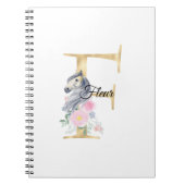 F-Buchstaben personalisierte Bezeichnung Monogramm Notizblock (Vorderseite)