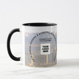 F+Business Conference Location Photo Custom Logo  Tasse