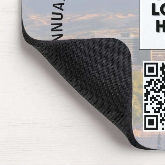 F+Business Conference Replace Photo Logo QR Code  Mousepad (Ecke)