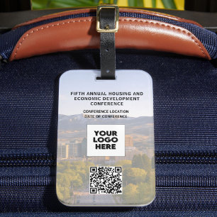 F+Business Konferenz Ersetze Foto Logo QR Code Gepäckanhänger