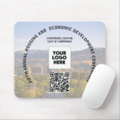 F+Business Konferenz Ersetze Foto Logo QR Code Mousepad (Mit Mouse)