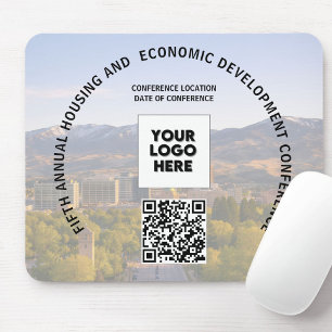 F+Business Konferenz Ersetze Foto Logo QR Code Mousepad
