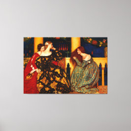 F. C. COWPER Venezianische Ladys Serenade hören Leinwanddruck