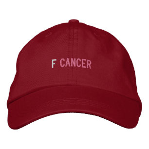 F CANCER BESTICKTE BASEBALLKAPPE