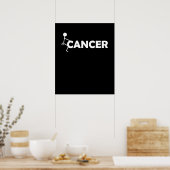 F Cancer Funny Strichmännchen Screp It Poster (Küche)