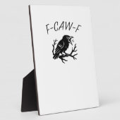 F-Caw-F Angry Crow Raven Funny Gothic Humor Bird P Fotoplatte (Seite)