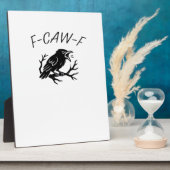 F-Caw-F Angry Crow Raven Funny Gothic Humor Bird P Fotoplatte (Seite)
