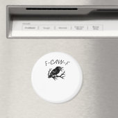 F-Caw-F Angry Crow Raven Funny Gothic Humor Bird P Magnet (In Situ (Geschirrspüler))