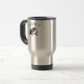 F-Caw-F Angry Crow Raven Funny Gothic Humor Bird P Reisebecher (Vorderseite Links)