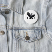 F-Caw-F Angry Raven Art Print Gothic Crow Illustra Button (Beispiel)