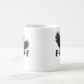 F-Caw-F Angry Raven Art Print Gothic Crow Illustra Kaffeetasse (Mittel)
