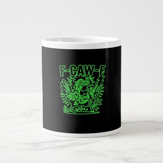 F-Caw-F Attitude Classic Cool Unique Jumbo-Tasse (Vorderseite)