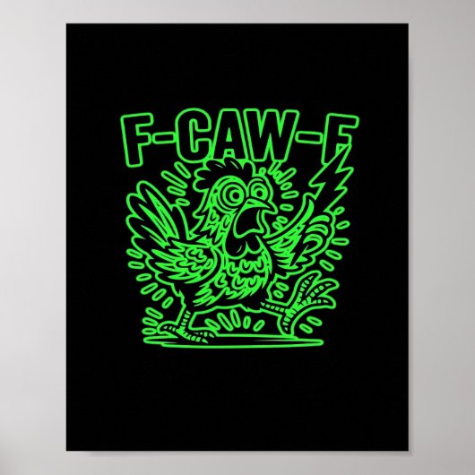F-Caw-F Attitude Classic Cool Unique Poster (Vorne)