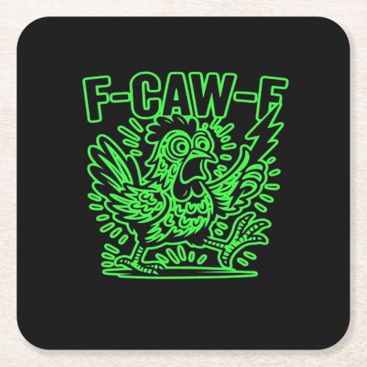 F-Caw-F Attitude Classic Cool Unique Rechteckiger Pappuntersetzer (Vorderseite)