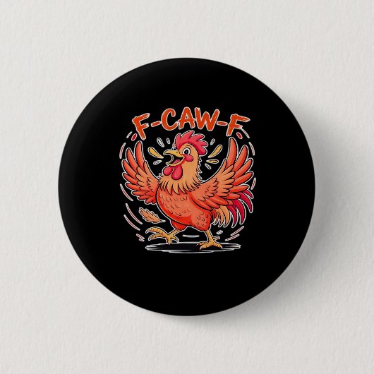 F-Caw-F Attitude Classic Retro Style Button (Vorderseite)