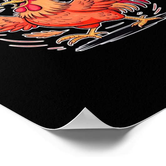 F-Caw-F Attitude Classic Retro Style Poster (Ecke)