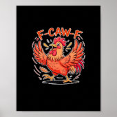 F-Caw-F Attitude Classic Retro Style Poster (Vorne)