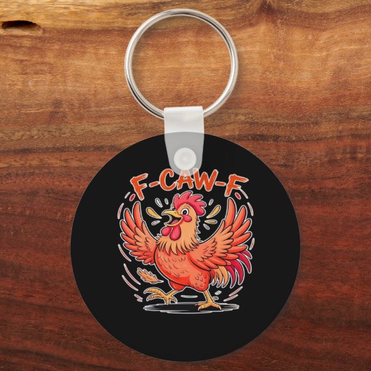 F-Caw-F Attitude Classic Retro Style Schlüsselanhänger (Vorderseite)