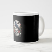 F-Caw-F Bird Crow Funny Crow Bird Cawing Grunge Re Jumbo-Tasse (Vorderseite Rechts)