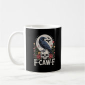 F-Caw-F Bird Crow Funny Crow Bird Cawing Grunge Re Kaffeetasse (Links)