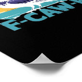 F-Caw-F Bird Crow Funny Crow Lover Aesthetic Style Poster (Ecke)