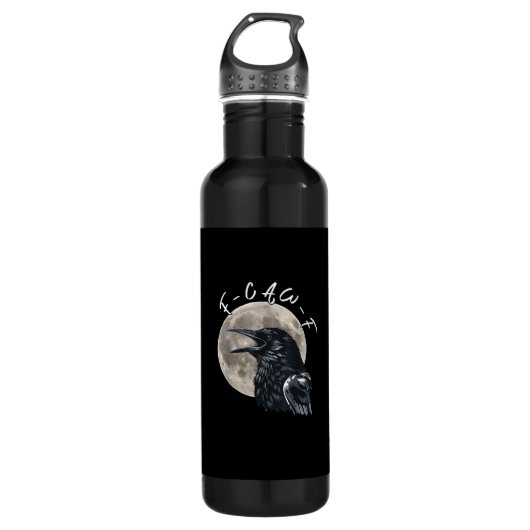 F-Caw-F Bird Crow Minimal Clean Edelstahlflasche (Vorderseite)