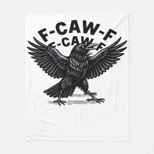 F-Caw-F Bird Lover’s Humorous Pun Stickers Essenti Fleecedecke (Vorderseite)