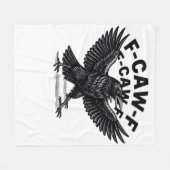 F-Caw-F Bird Lover’s Humorous Pun Stickers Essenti Fleecedecke (Vorderseite (Horizontal))