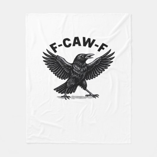 F-Caw-F Bird Lover’s Humorous Pun Stickers Essenti Fleecedecke (Vorderseite)