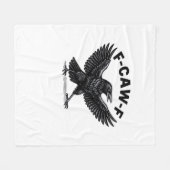 F-Caw-F Bird Lover’s Humorous Pun Stickers Essenti Fleecedecke (Vorderseite (Horizontal))