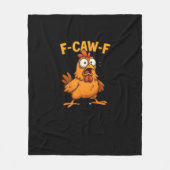 F Caw F Bird Lovers Pun Cool Unique Design Fleecedecke (Vorderseite)