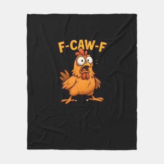 F Caw F Bird Lovers Pun Cool Unique Design Fleecedecke (Vorderseite)