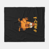 F Caw F Bird Lovers Pun Cool Unique Design Fleecedecke (Vorderseite (Horizontal))