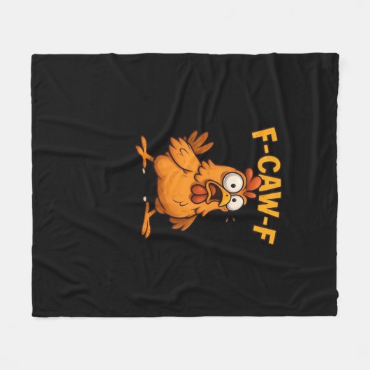 F Caw F Bird Lovers Pun Cool Unique Design Fleecedecke (Vorderseite (Horizontal))