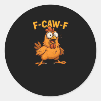 F Caw F Bird Lovers Pun Cool Unique Design Runder Aufkleber