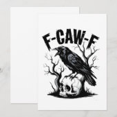 F-Caw-F Black Crow Black Bird Funny Dankeskarte (Vorne/Hinten)