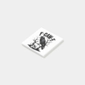 F-Caw-F Black Crow Black Bird Funny Post-it Klebezettel (angewinkelt)