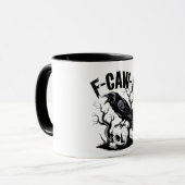 F-Caw-F Black Crow Black Bird Funny Tasse (Vorderseite Links)