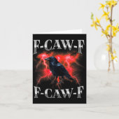 F-caw-f Black Crow Black Bird Raven Gothic Bootleg Karte (Gelbe Blume)