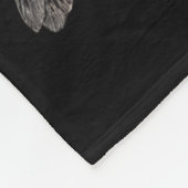 F-caw-f Black Crow Black Bird Roses Heart Funny Va Fleecedecke (Ecke)