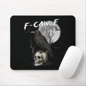 F-caw-f Black Crow Pun Funny Bird Cawing Gothic Ha Mousepad (Mit Mouse)