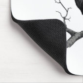 F-caw-f Black Crow Pun Funny Bird Cawing Grunge Mousepad (Ecke)