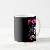 F-caw-f Black Crow Pun Funny Bird Cawing Nge Hallo Kaffeetasse (VorderseiteRechts)