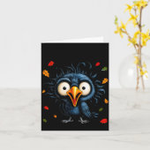 F-caw-f Black Crow Pun Funny Bird Cawing Nge Hallo Karte (Gelbe Blume)