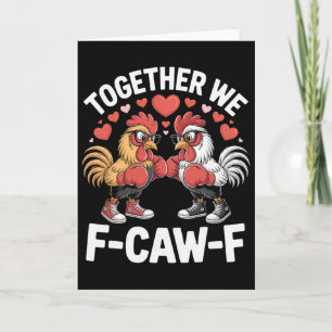 F-caw-f Boxer-Hähne Herzen Edgy Valentinstag Stre Karte