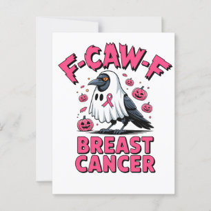 F-Caw-F Brustkrebs Funny Breast Cancer Crow Postkarte