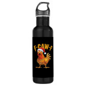 F-Caw-F Chicken Christmas Essential Edelstahlflasche (Vorderseite)