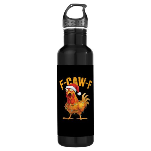 F-Caw-F Chicken Christmas Essential Edelstahlflasche (Vorderseite)